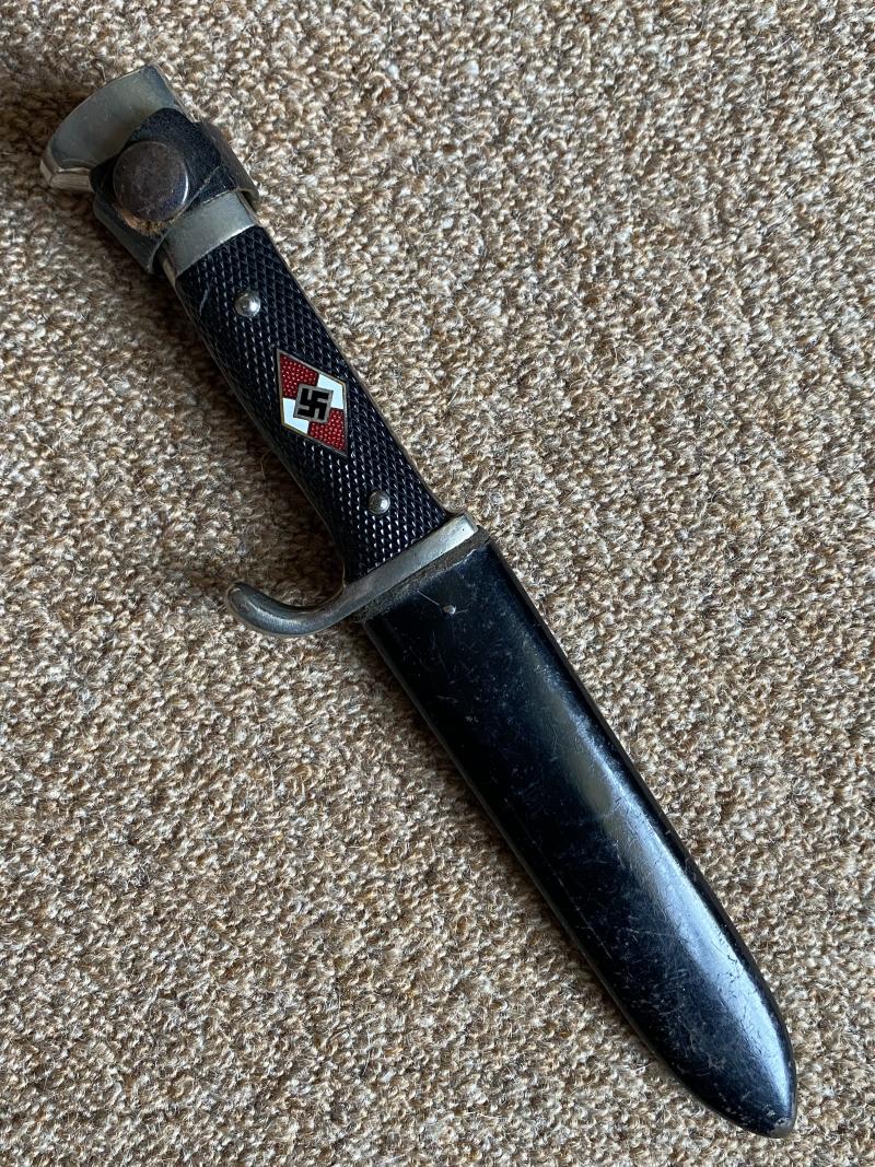 HITLER YOUTH DAGGER FROM FAMILY COLLECTION.. DOUBLE MARKED.