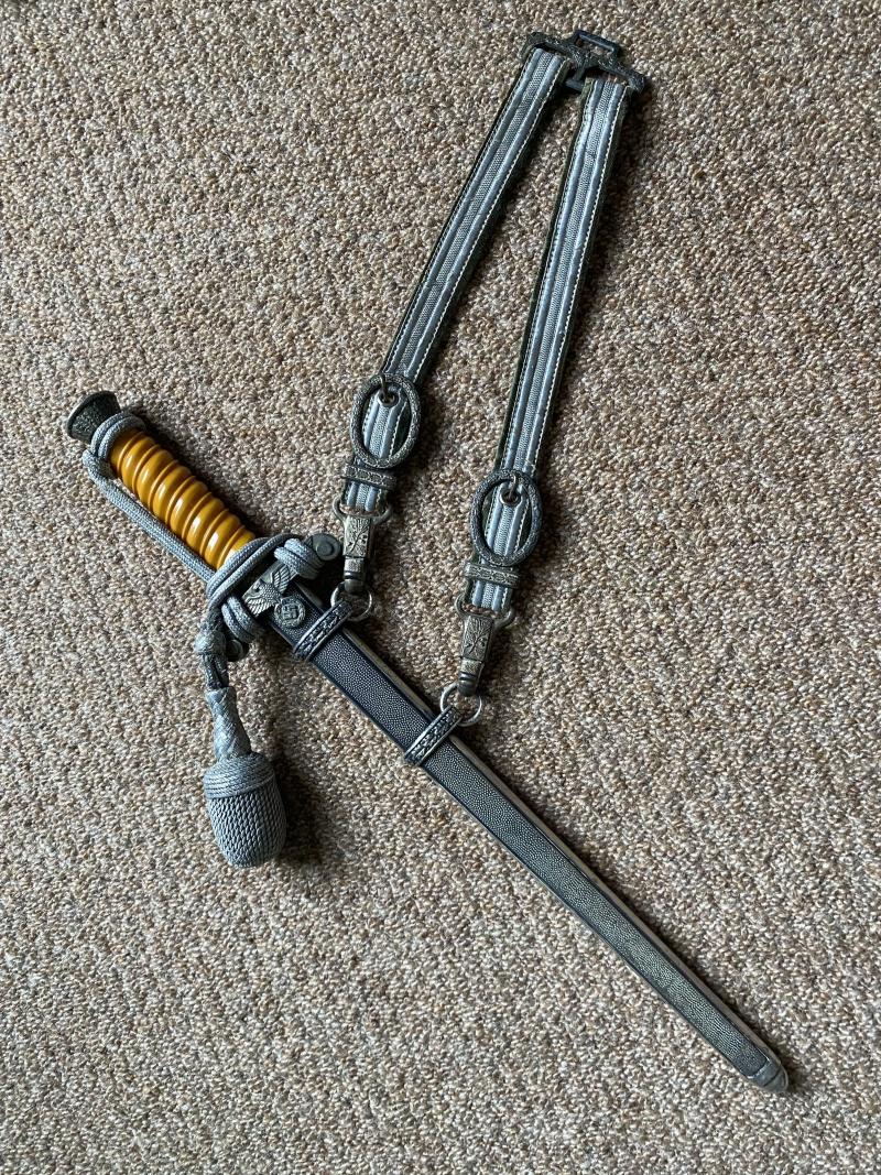 UNTOUCHED AND COMPLETE ARMY DAGGER WITH STRAPS & KNOT BY RICH. A. HERDER!