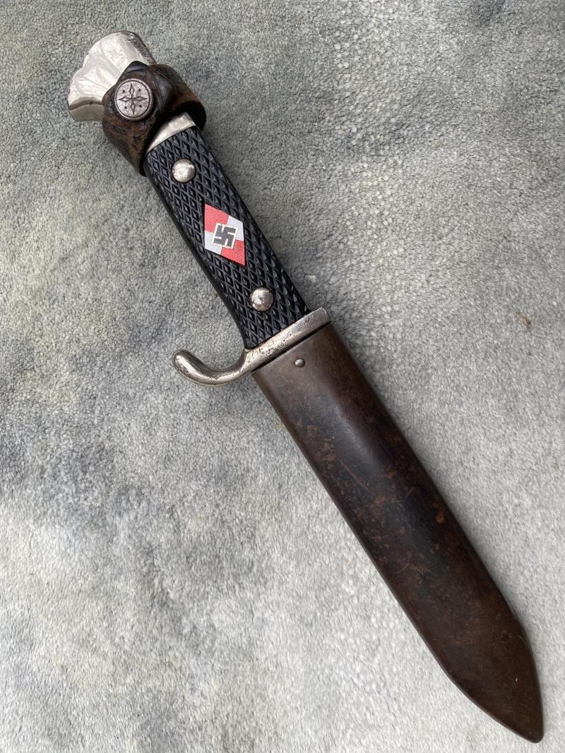 PERHAPS THE RAREST AND EARLIEST HITLER YOUTH DAGGER BY E.P & S!