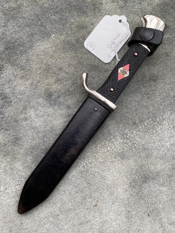 AN EXCELLENT RARE MAKER HJ DAGGER WITH MOTTO - DOUBLE MARKED!