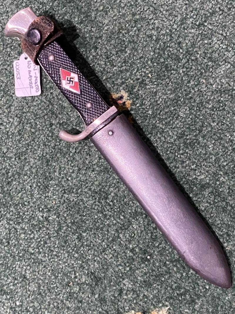 HITLER YOUTH KNIFE WITH BLADE MOTTO.