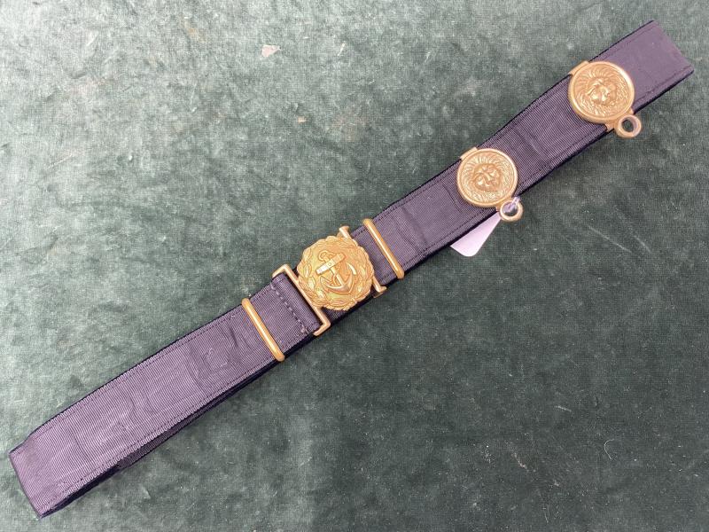 A MARVELLOUS THIRD REICH NAVY ‘DAY BELT’ IN MINT UNWORN CONDITION.