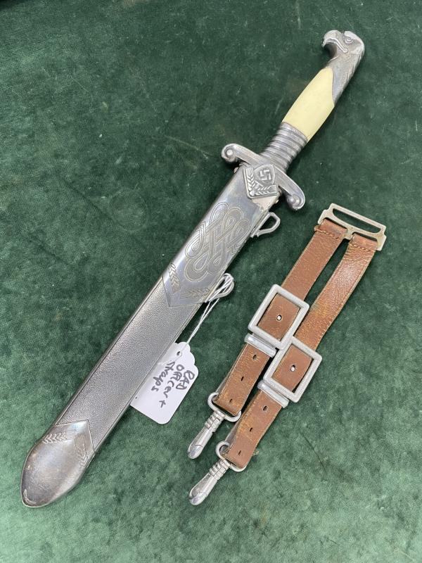 A SUPER RAD OFFICERS DAGGER + ORIGINAL STRAPS BY ALCOSO.