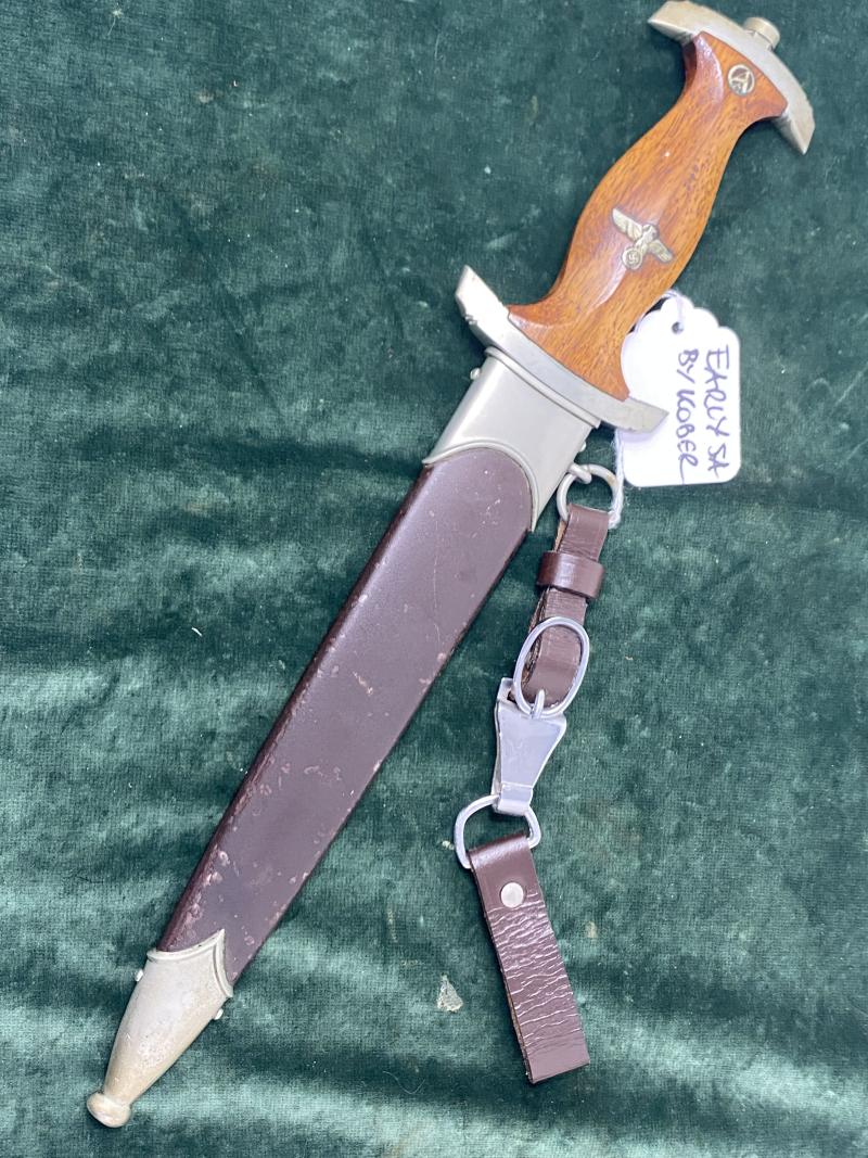 AN EARLY SA DAGGER WITH HANGER, BY WILHELM KOBER SUHL.