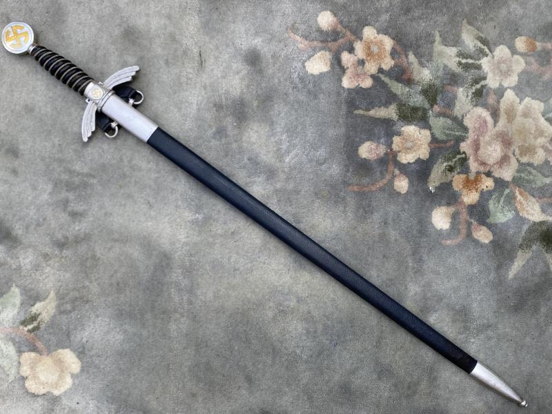 A VERY NICE EXAMPLE OF ALL ALUMINIUM LUFTWAFFE OFFICERS SWORD WHICH IS NUMBERED.