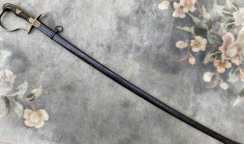 A NICE EARLY ALL BRASS WEHRMACHT OFFICERS SWORD BY ALCOSO.