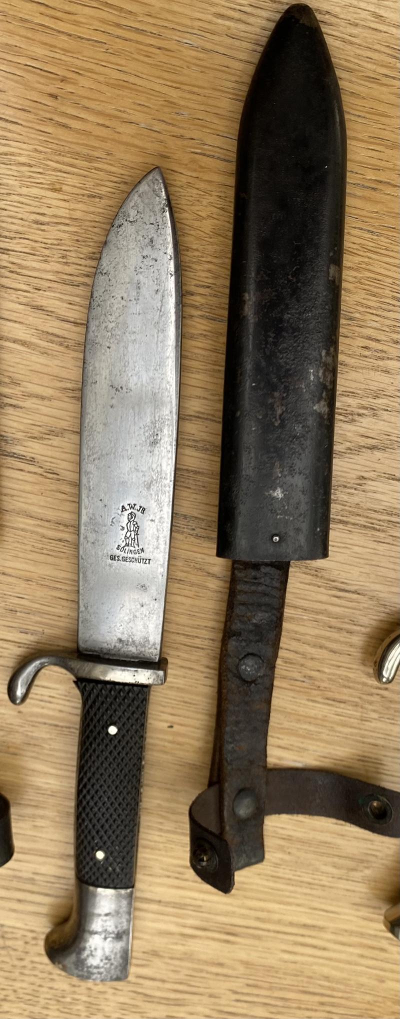 EARLY HITLER YOUTH DAGGER WITH FULL MOTTO. ANTON WINGEN Jr…