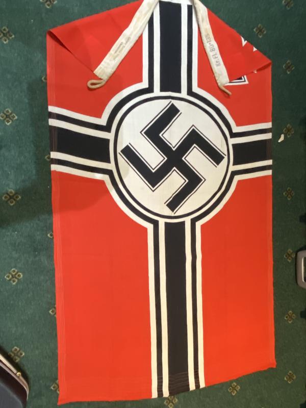 A NEAR MINT EXAMPLE OF A SMALLER REICHSKRIEGSFLAG.