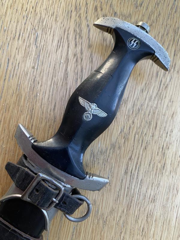 A DOUBLE MARKED ‘TRANSITIONAL’ EICKHORN ‘33 SS MANS WITH ORIGINAL VERTICAL HANGER!