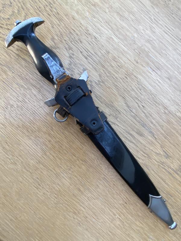 A DOUBLE MARKED ‘TRANSITIONAL’ EICKHORN ‘33 SS MANS WITH ORIGINAL VERTICAL HANGER!