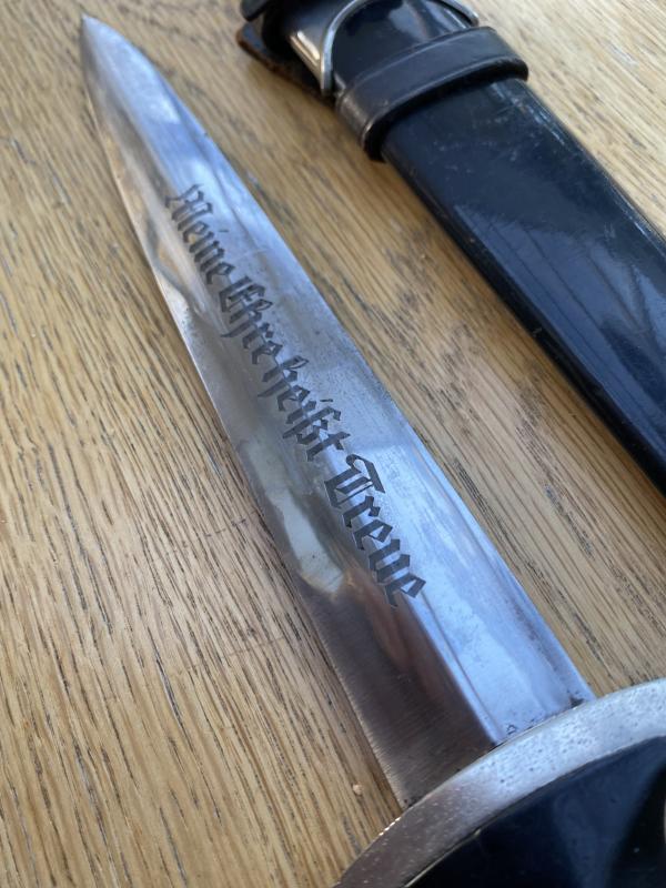 A DOUBLE MARKED ‘TRANSITIONAL’ EICKHORN ‘33 SS MANS WITH ORIGINAL VERTICAL HANGER!