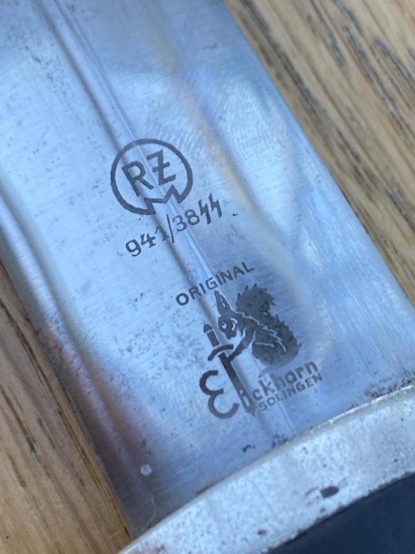 A DOUBLE MARKED ‘TRANSITIONAL’ EICKHORN ‘33 SS MANS WITH ORIGINAL VERTICAL HANGER!