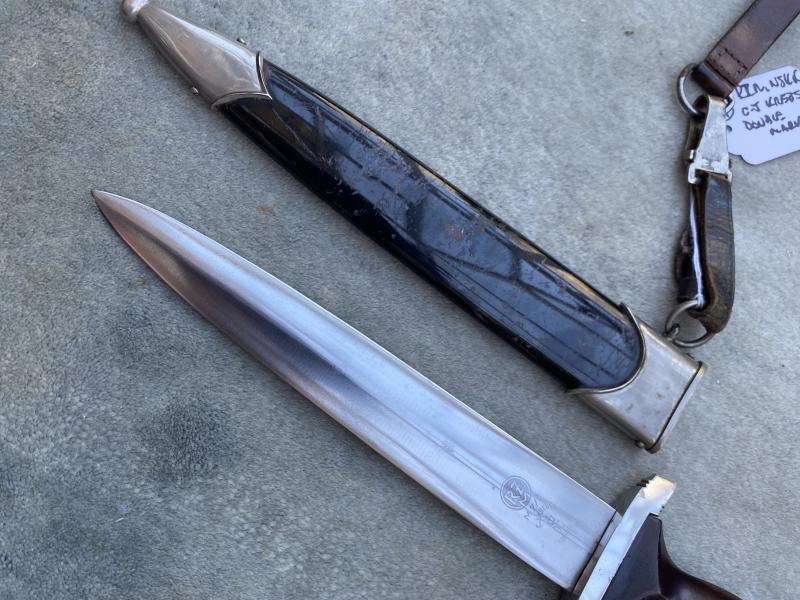 A NSKK (MARINE?) DAGGER BY C.J. KREBS DOUBLE MARKED!!