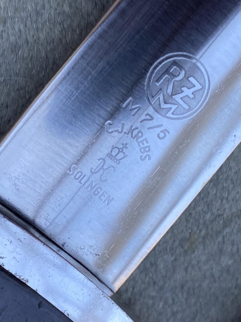 A NSKK (MARINE?) DAGGER BY C.J. KREBS DOUBLE MARKED!!