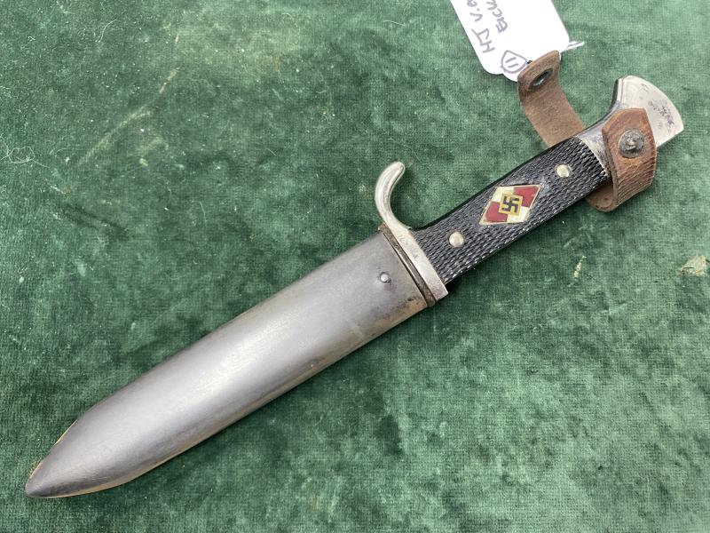 EXTREMELY EARLY, INITIAL PRODUCTION  HITLER YOUTH KNIFE BY EICKHORN.