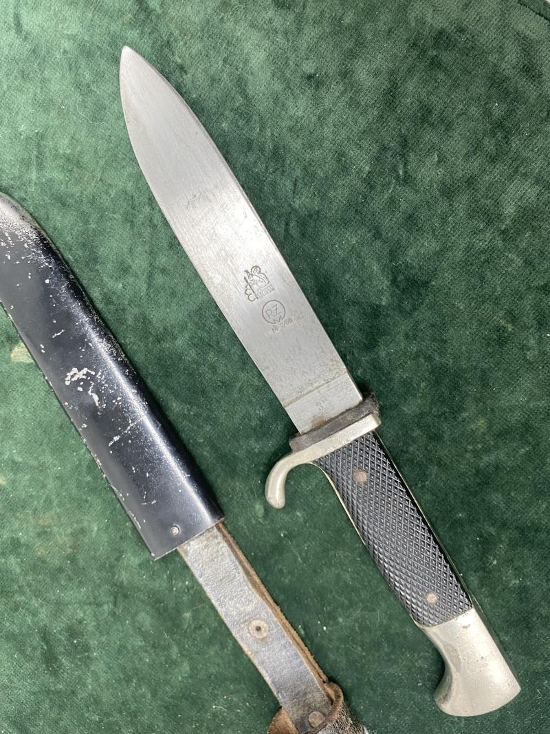 AN EICKHORN DOUBLE MARKED HJ DAGGER.