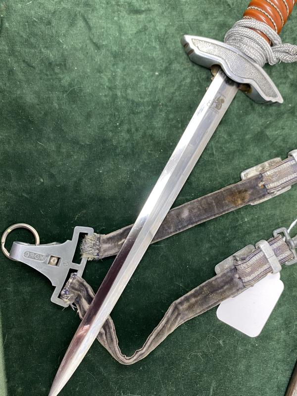 2nd Pattn. LUFTWAFFE DAGGER BY EICKHORN WITH GILDED SWAZ’s , STRSPS & KNOT.