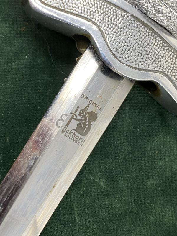 2nd Pattn. LUFTWAFFE DAGGER BY EICKHORN WITH GILDED SWAZ’s , STRSPS & KNOT.