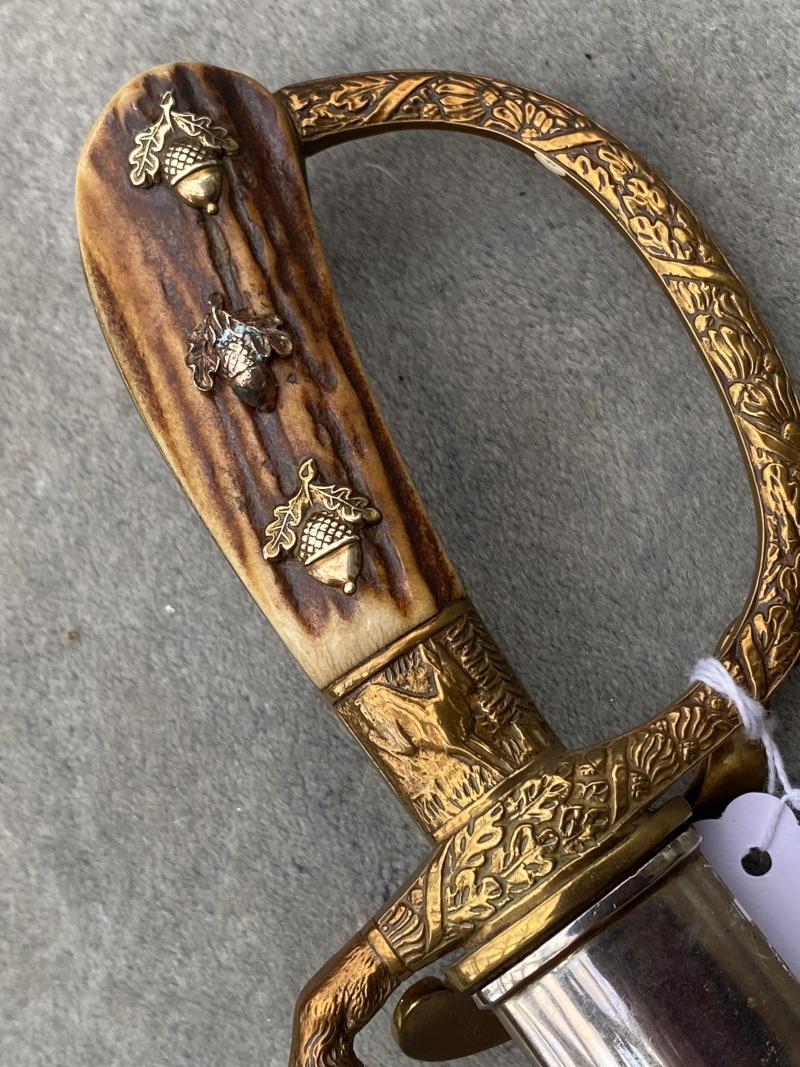 AN EARLY EICKHORN SUBORDINATE FORESTRY CUTLASS.