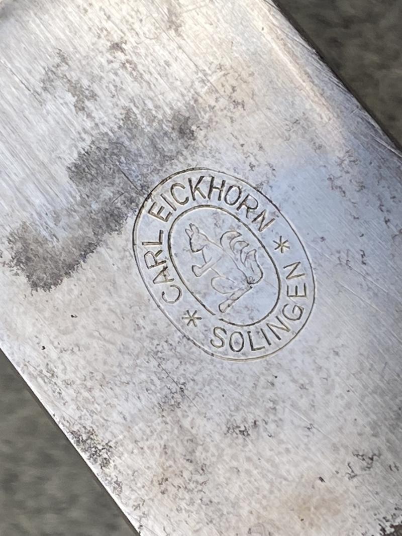 AN EARLY EICKHORN SUBORDINATE FORESTRY CUTLASS.