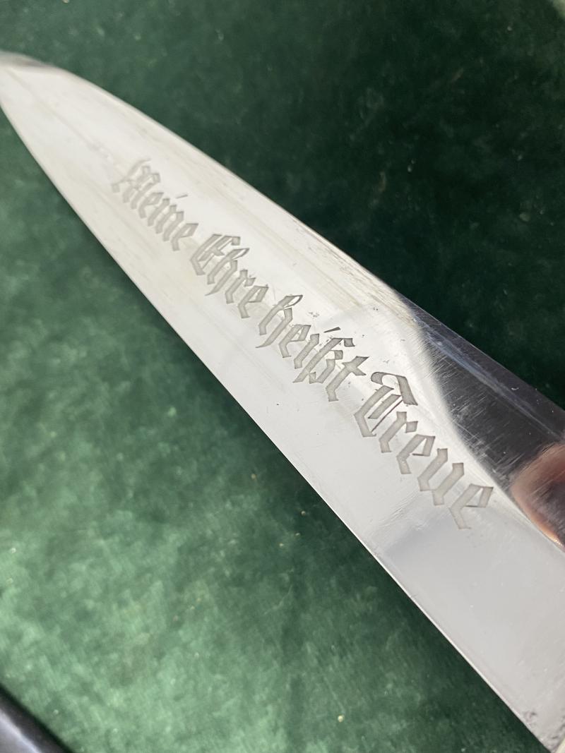 AN EARLY SS ‘33 DAGGER BY HAMMESFAR WITH HANGER.