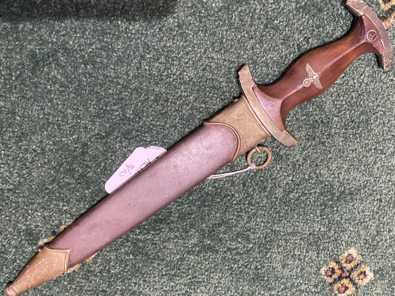 EARKY SA DAGGER BY CHROMALIT COMPLETELY AND UTTERLY UNCLEANED!!! WITH OWNERS ORIGINAL MEMBERSHIP NUMBERS.