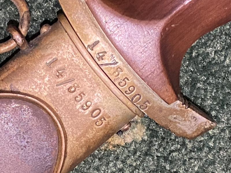 EARKY SA DAGGER BY CHROMALIT COMPLETELY AND UTTERLY UNCLEANED!!! WITH OWNERS ORIGINAL MEMBERSHIP NUMBERS.