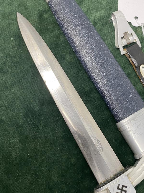 A ‘CRACKLE FINISH’. NSFK FLYERS DAGGER BY HELBIG.