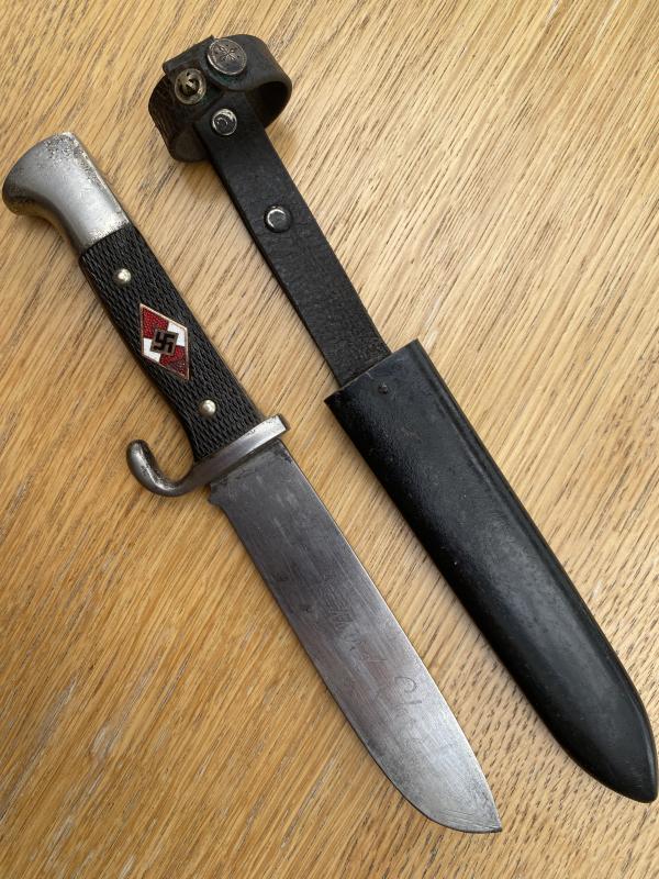 A VERY EARLY HITLER YOUTH KNIFE BY GEBRUDER BELL.