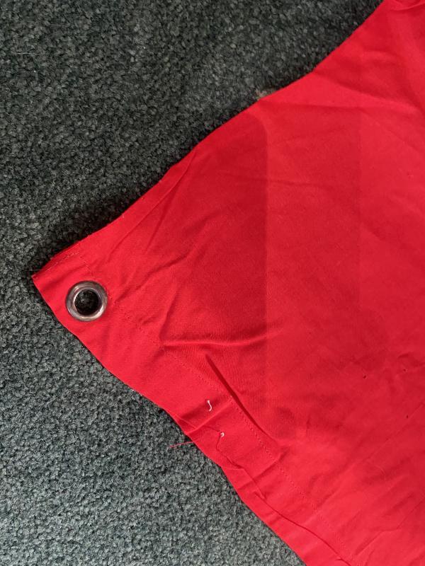 AN ORIGINAL THIRD REICH UNUSUAL VEHICLE RECOGNITION FLAG.