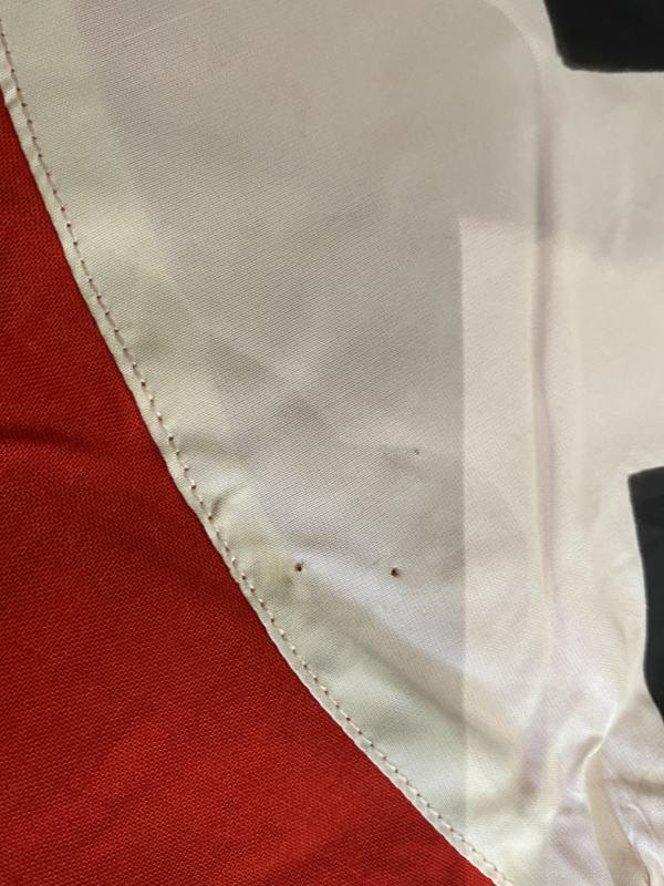 AN ORIGINAL THIRD REICH UNUSUAL VEHICLE RECOGNITION FLAG.