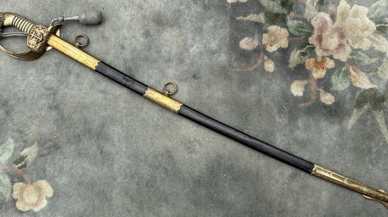 AN EXCELLENT EXAMPLE OF A THIRD REICH/WEIMAR OFFICERS NAVAL SWORD.