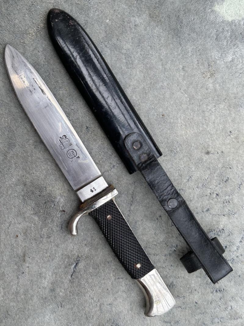A NEAR MINT EXAMPLE OF HITLER YOUTH DAGGER BY EICKHORN 1941.