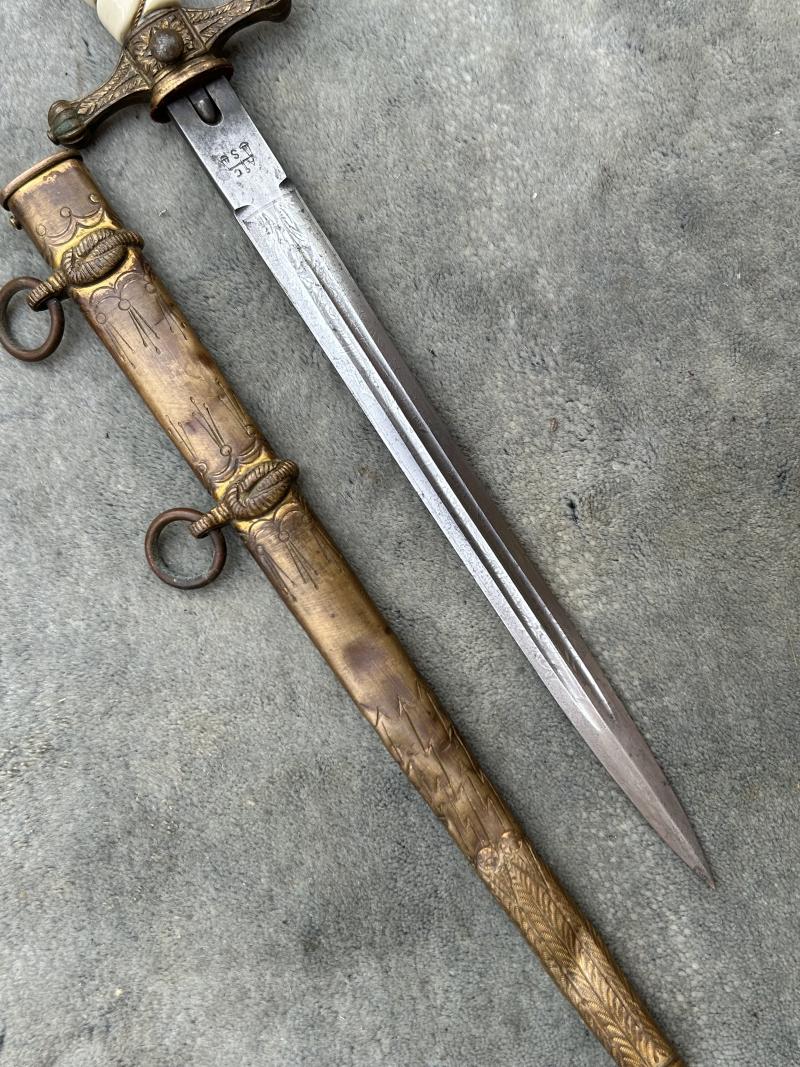 EARLY NAVAL DAGGER BY ALCOSO - TRANSITIONAL PIECE.