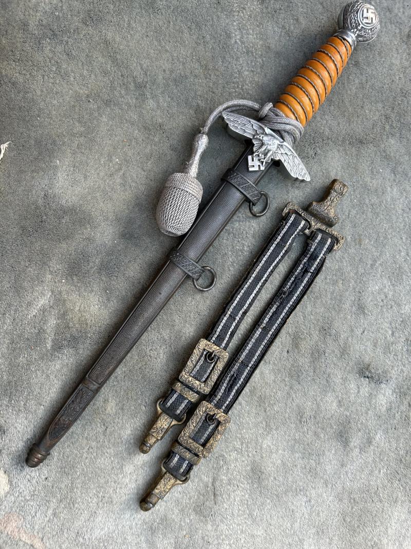 LUFTWAFFE 2nd Pattn BY SMF WITH ORANGE GRIP, STRAPS AND KNOT.