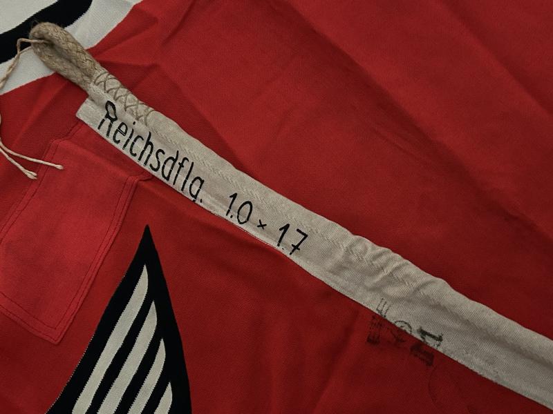 A MINT EXAMPLE OF A KRIEGSMARINE MARKED REICHSKRIEGFLAG.