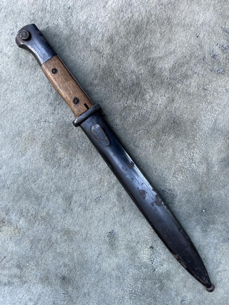 A NEAR PERFECT K98 BAYONET - MATCHING NUMBERS ETC