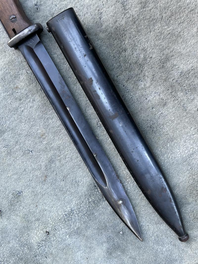 A NEAR PERFECT K98 BAYONET - MATCHING NUMBERS ETC