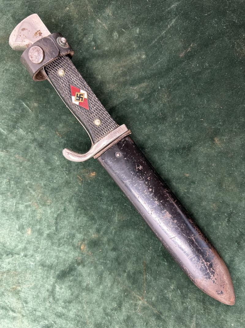 EARLY HJ DAGGER WITH MOTTO AND RARE MAKER.