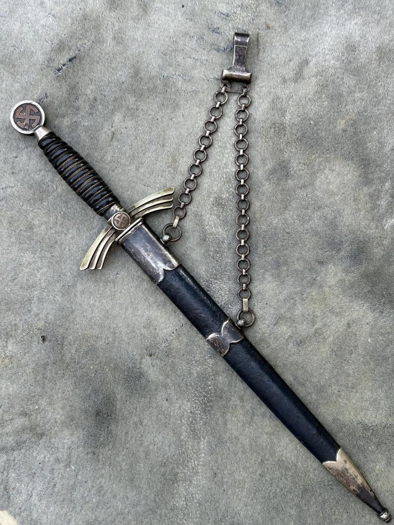 A TOTALLY UNCLEANED EARLY 1st Pattn LUFTWAFFE DAGGER BY ROBERT KLAAS.