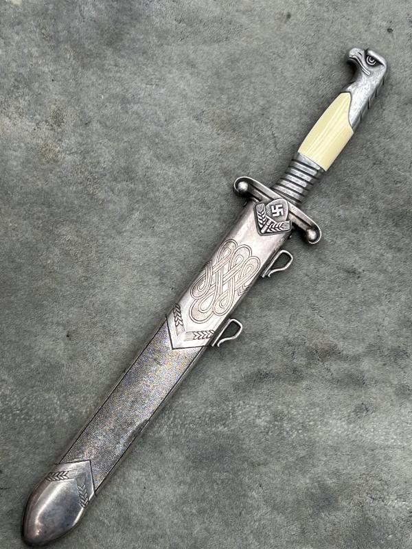 RAD OFFICERS DAGGER BY A RARE MAKER F.A. HELBEIG!