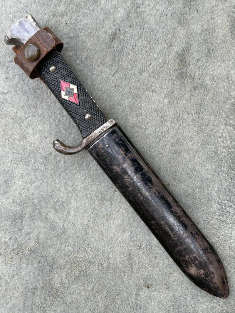 HITLER YOUTH KNIFE BY RARE MAKER ‘KUNO RITTER’ M7/3.