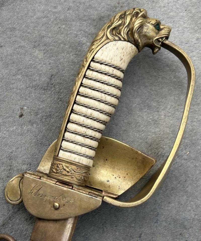 A NAMED IMPERIAL GERMAN NAVAL SWORD BY WK&C. FULLY ETCHED BLADE ETC.