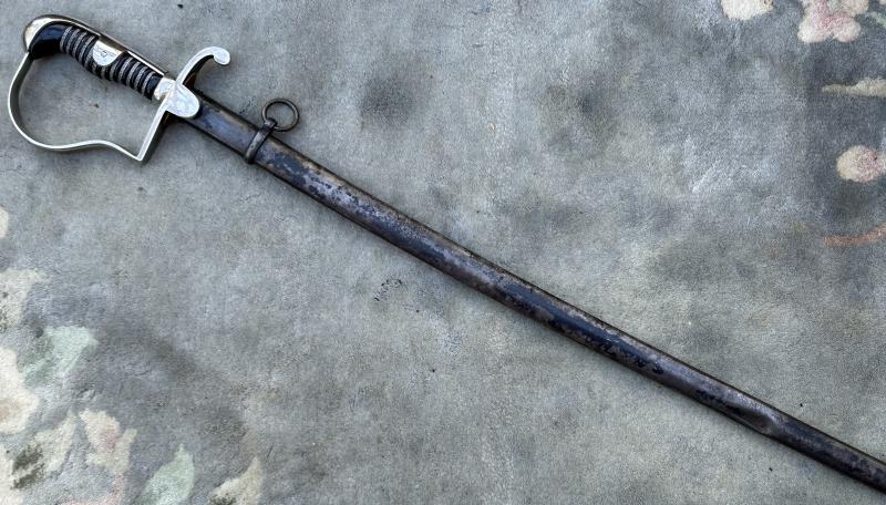 A MOST UNUSUAL THIRD REICH ERA SWORD DEDICATED TO AMERICAN SERVICEMAN IN MEMORIAM.