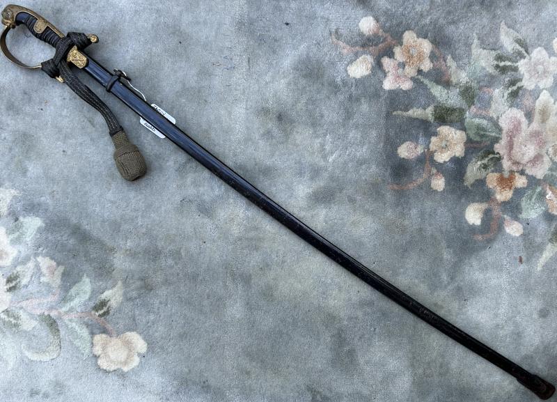 EARLY THIRD REICH ARTILLERY OFFICERS LIONS HEAD SWORD BY EICKHORN.