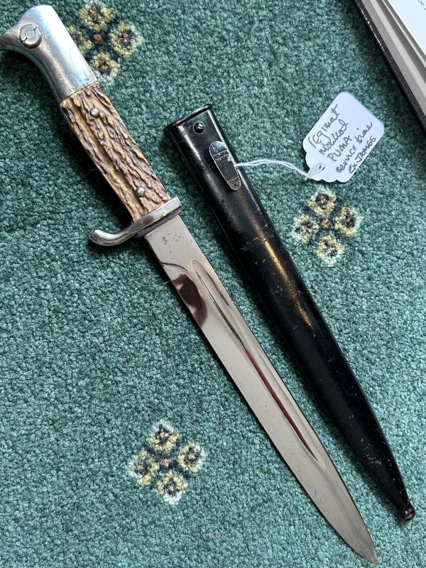 SUPERB THIRD REICH ‘MEMORY OF MY SERVICE TIME’ LONG ETCHED BAYONET BY PUMA.