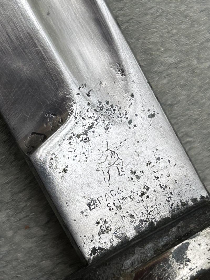 VERY RARE LONG ETCHED ‘SERVICE TIME’ DRESS BAYONET BY E.P & S.