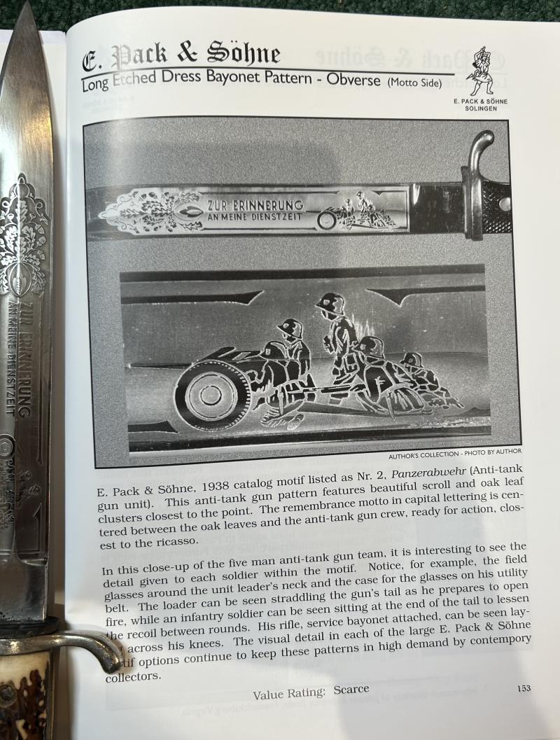 VERY RARE LONG ETCHED ‘SERVICE TIME’ DRESS BAYONET BY E.P & S.
