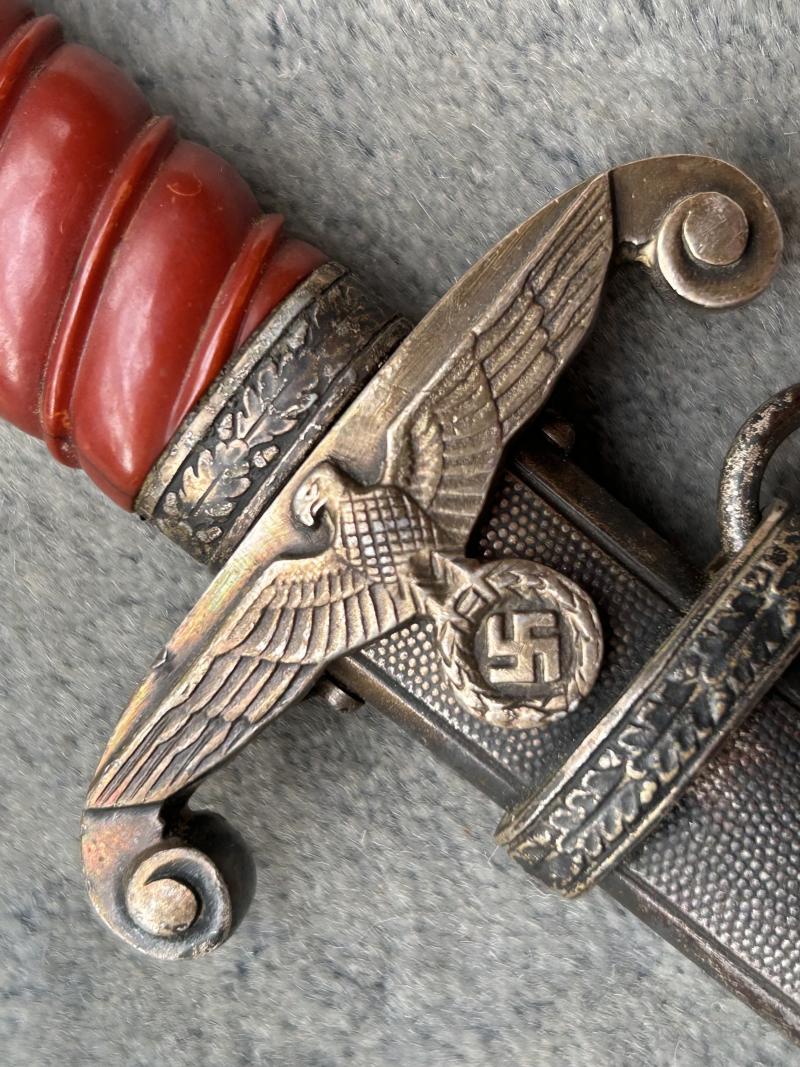 ARMY DAGGER WITH DEEP ORANGE GRIP!