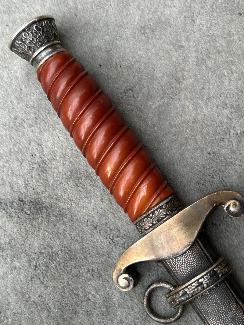 ARMY DAGGER WITH DEEP ORANGE GRIP!